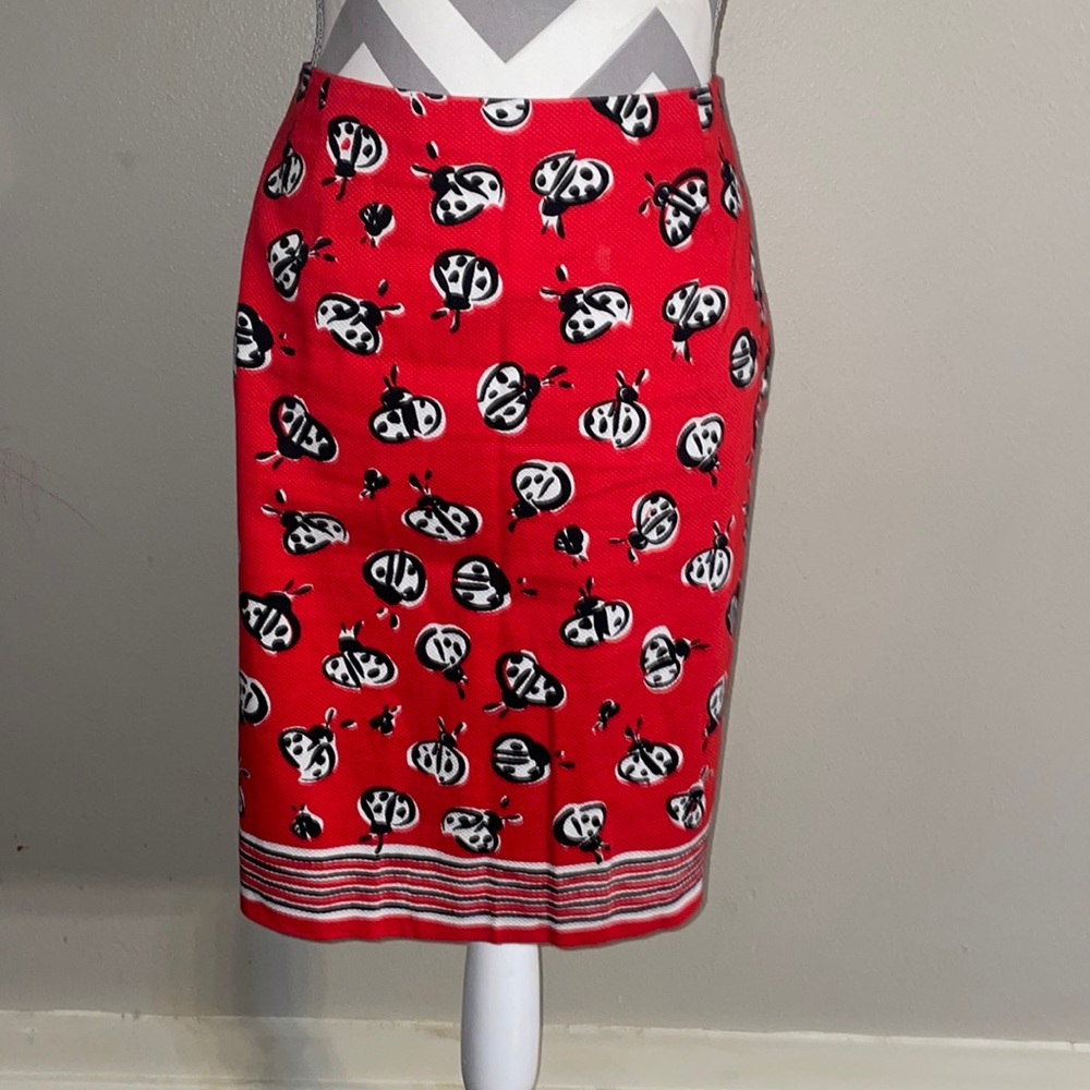 Talbots Stretch Ladybug skirt size 10